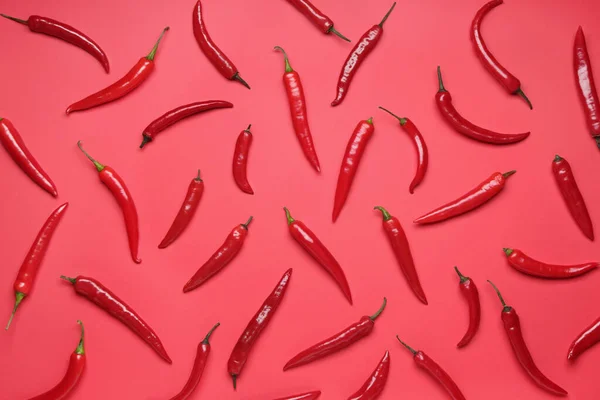Hot Chilli Pepř Barevném Pozadí — Stock fotografie