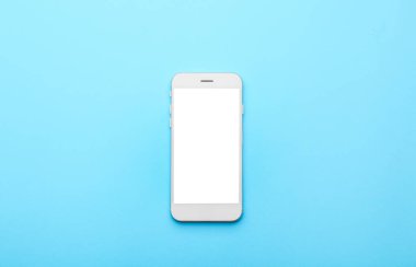 Renkli arka planda modern cep telefonu