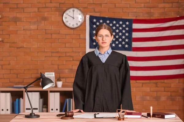 Female Judge Working Office — Stock Photo, Image