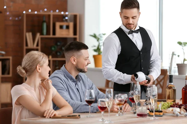 People Tasting Wine Restaurant — Stock Photo, Image