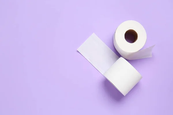 Rolls Toilet Paper Color Background — Stock Photo, Image