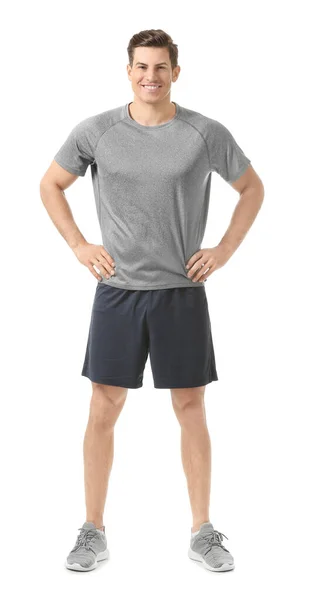 Sporty Young Man White Background — Stock Photo, Image