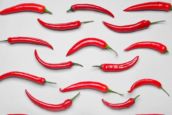 Hot Chilli Pepř Světlém Pozadí — Stock fotografie