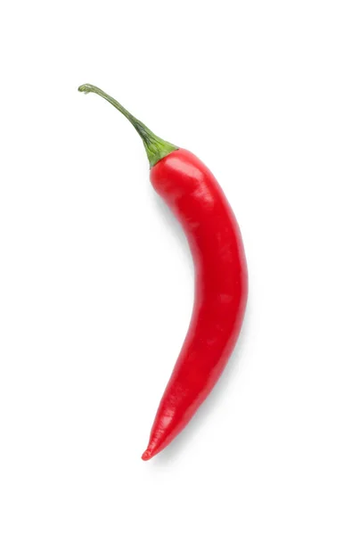 Gorąca Papryka Chili Białym Tle — Zdjęcie stockowe