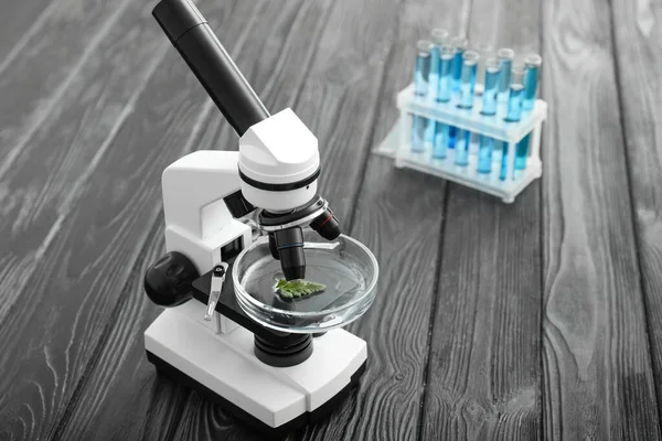 Moderne Microscoop Reageerbuizen Tafel — Stockfoto