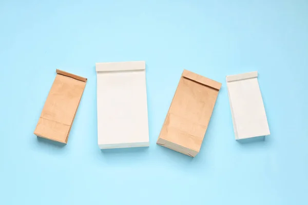 Paper Bags Color Background — Stock Photo, Image