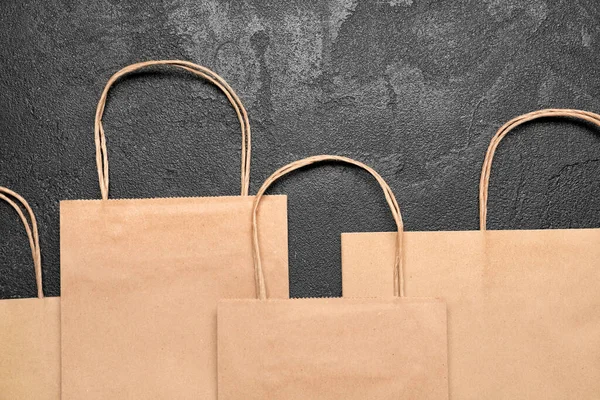 Paper Shopping Bags Dark Background — Stock Photo, Image