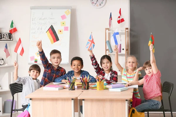 Petits Enfants Cours École Langues — Photo