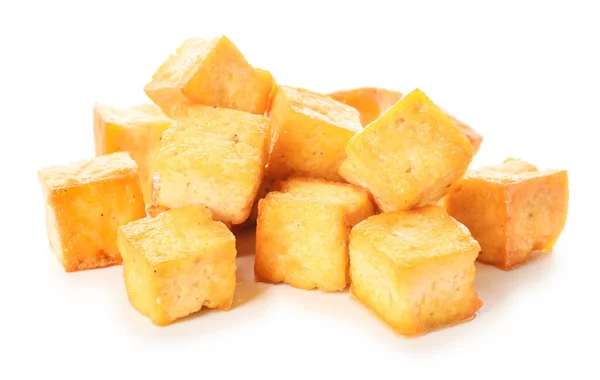 Tasty Tofu Cheese White Background — Stock Photo, Image