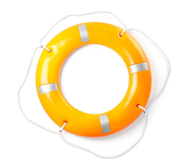 Lifebuoy Gyűrű Fehér Háttér — Stock Fotó