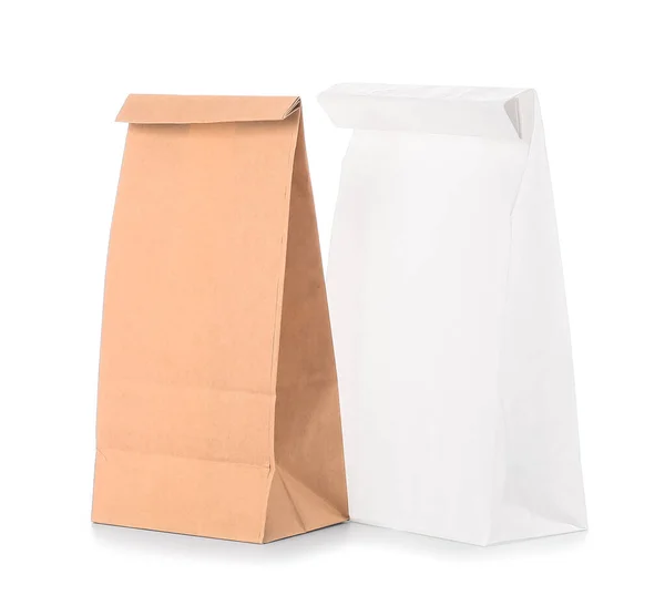 Paper Bags White Background — Stock Photo, Image