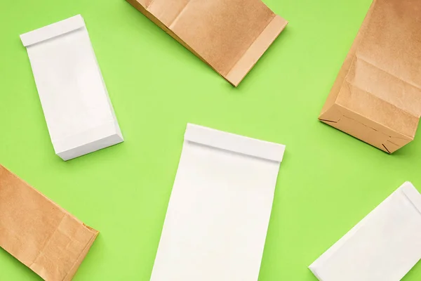 Paper Bags Color Background — Stock Photo, Image