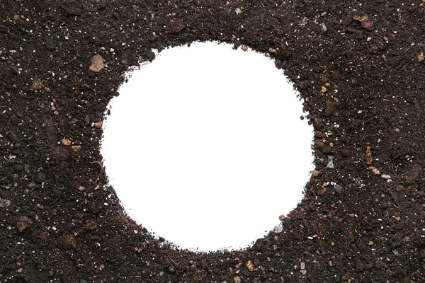 Talajból Készült Keret Fehér Alapon — Stock Fotó