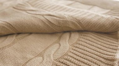 Yumuşak örülmüş ekose görünüş, yakın çekim