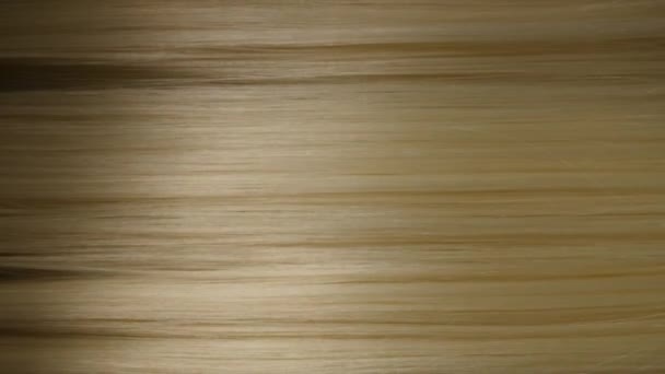 Расчесывание Здоровых Светлых Волос Крупным Планом — стоковое видео