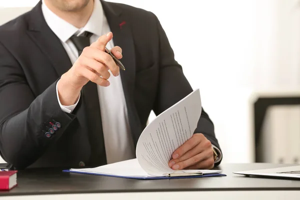 Male Lawyer Working Client Office — Stock Photo, Image