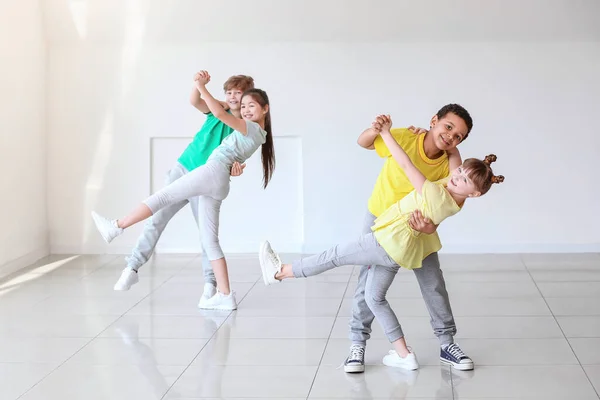 Cute Little Children Dancing Studio — Stock Photo, Image