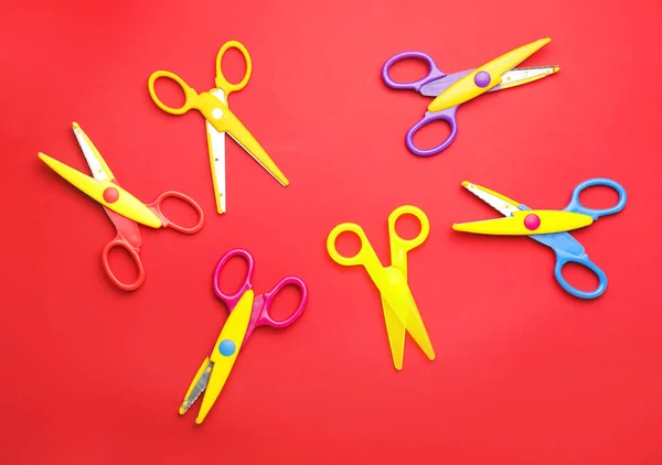 Scissors Paper Color Background — Stock Photo, Image