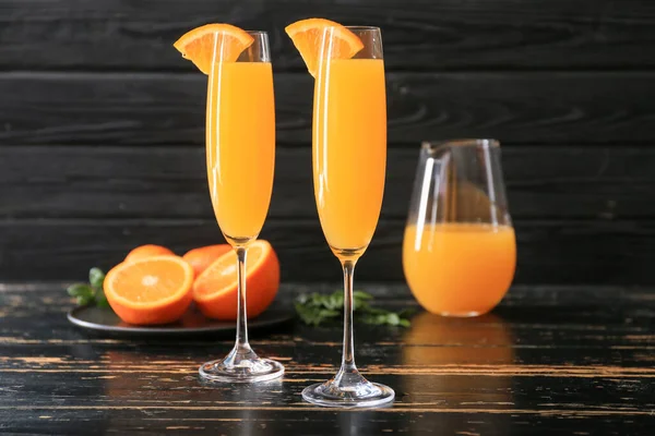 Glasses Tasty Mimosa Cocktail Table — Stock Photo, Image