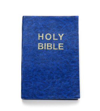 Kutsal İncil beyaz arka planda