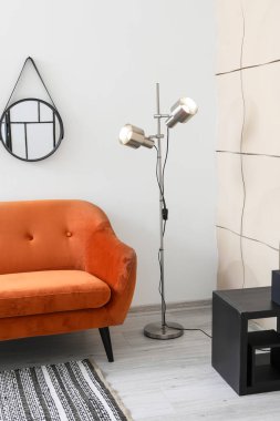 Modern oturma odasının güzel iç mekanı.