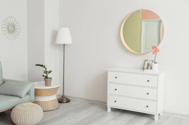 Modern oturma odasının güzel iç mekanı.