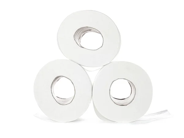 Rolls Toilet Paper White Background — Stock Photo, Image