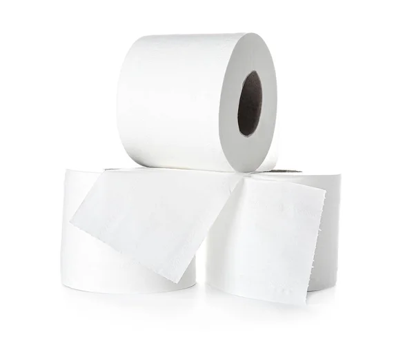 Rolls Toilet Paper White Background — Stock Photo, Image