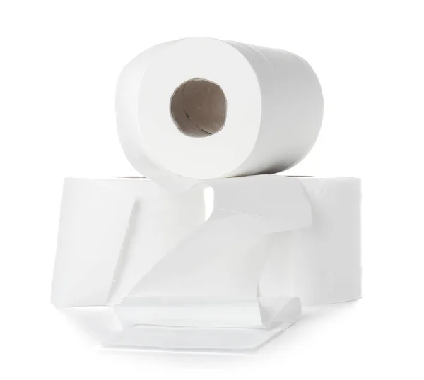 Rolls Toilet Paper White Background — Stock Photo, Image