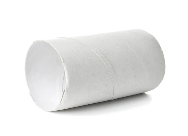 Cardboard Tube Toilet Paper White Background — Stock Photo, Image