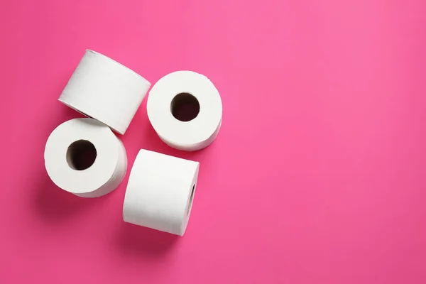 Rolls Toilet Paper Color Background — Stock Photo, Image