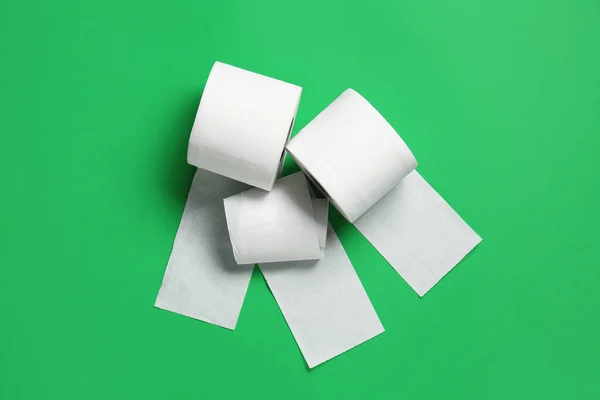 Rolls Toilet Paper Color Background — Stock Photo, Image