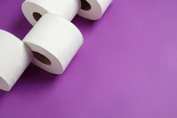 Rolls Toilet Paper Color Background — Stock Photo, Image