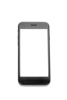 Beyaz arkaplanda cep telefonu