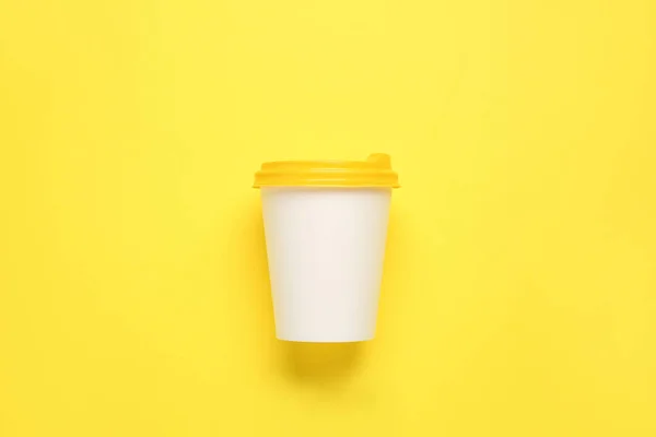 Takeaway Cup Drink Color Background — Stock Photo, Image