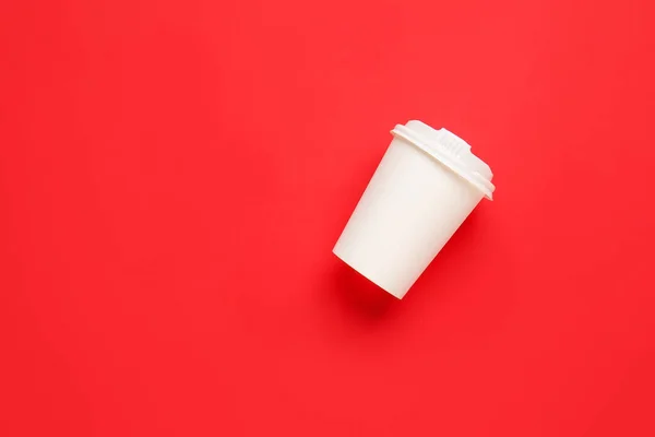 Takeaway Cup Drink Color Background — Stock Photo, Image