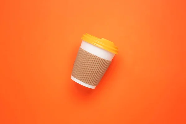 Takeaway Cup Drink Color Background — Stock Photo, Image