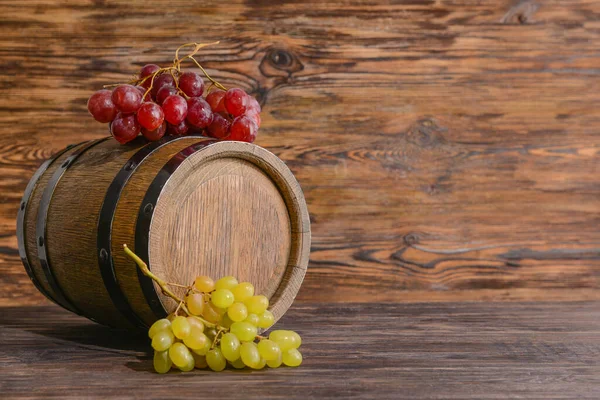 Barril Madeira Vinho Mesa — Fotografia de Stock