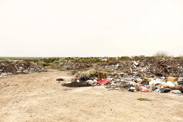 View Landfill Outdoors Concept Soil Pollution — Stock Photo, Image