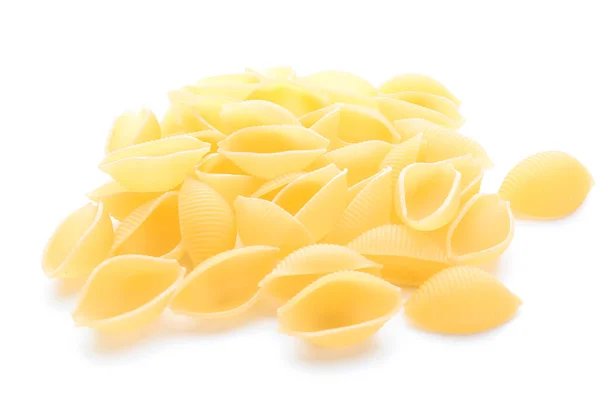 Uncooked Pasta White Background — Stock Photo, Image