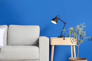 Modern oturma odasının güzel iç mekanı.