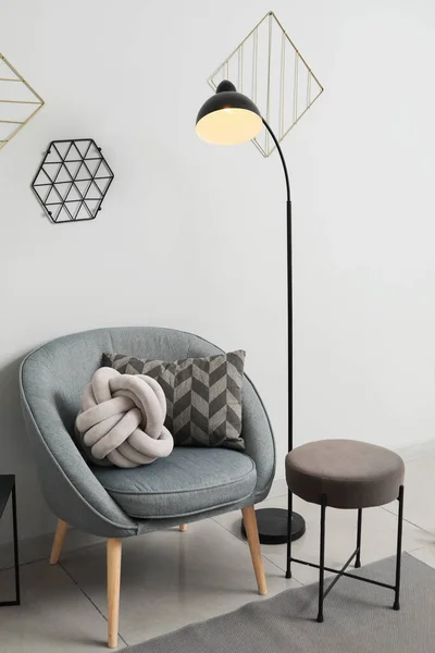 Beautiful Interior Light Modern Living Room — Stock Photo, Image