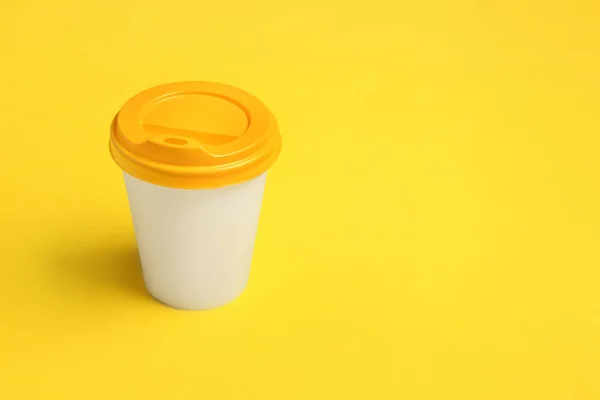 Takeaway Cup Drink Color Background — Stock Photo, Image