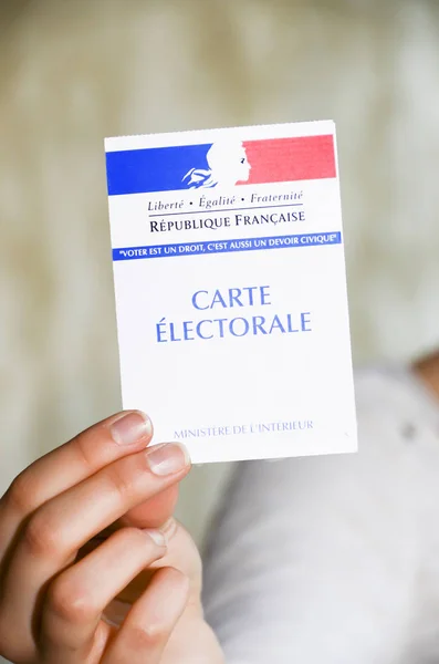 Cartão eleitoral francês — Fotografia de Stock