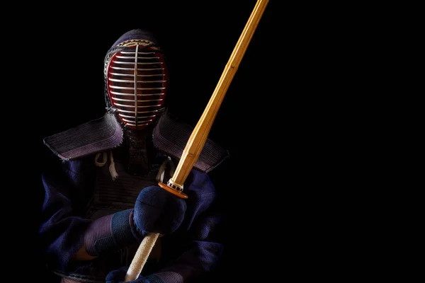 剑道武士身穿传统服装 — 图库照片