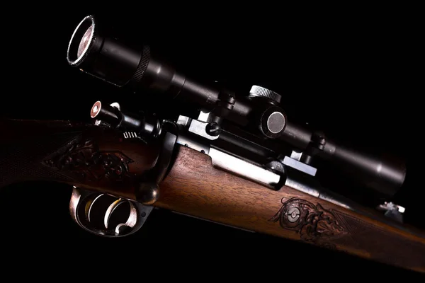 Sniper rifle teleskop szklany obiektyw z bullet obciążenia — Zdjęcie stockowe