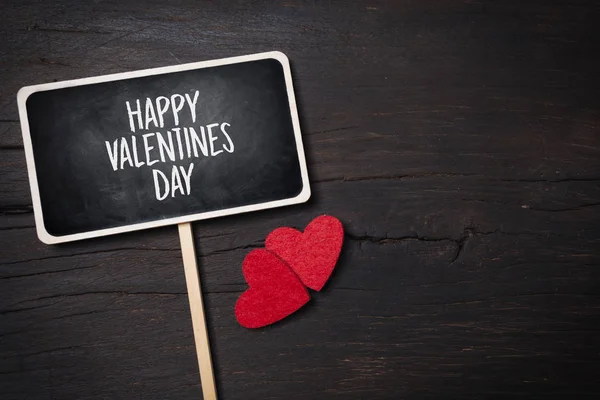 Tarjeta para el día de San Valentín con texto feliz día de San Valentín — Foto de Stock
