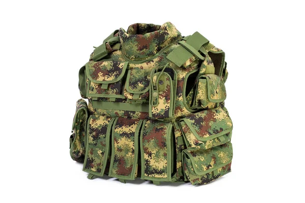 Militaria vest na białym tle — Zdjęcie stockowe