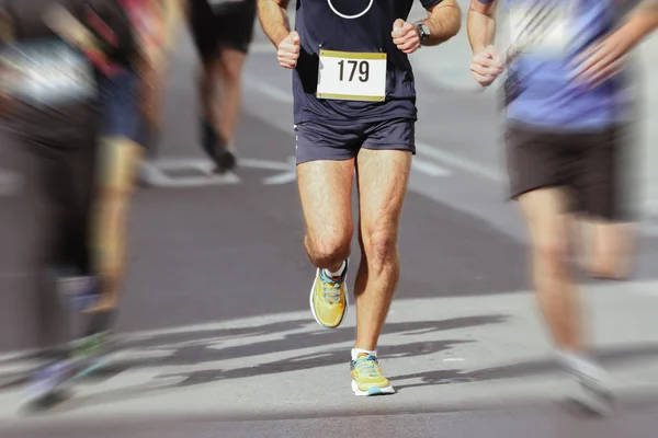 Corredores de maratón en la carrera, resumen —  Fotos de Stock