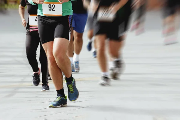 Maratona corredores na corrida, abstrato — Fotografia de Stock